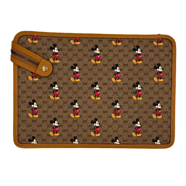Túi Cầm Tay Gucci x Disney Mini GG Supreme Mickey Mouse Màu Nâu - Túi xách - Vua Hàng Hiệu