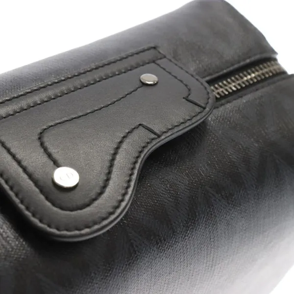 Túi Cầm Tay Nam Dior CD Diamond Canvas Travel Pouch Bag Black 2ADCA418CDP Màu Đen - Túi xách - Vua Hàng Hiệu