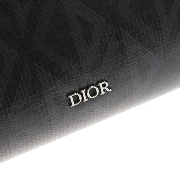 Túi Cầm Tay Nam Dior CD Diamond Canvas Travel Pouch Bag Black 2ADCA418CDP Màu Đen - Túi xách - Vua Hàng Hiệu
