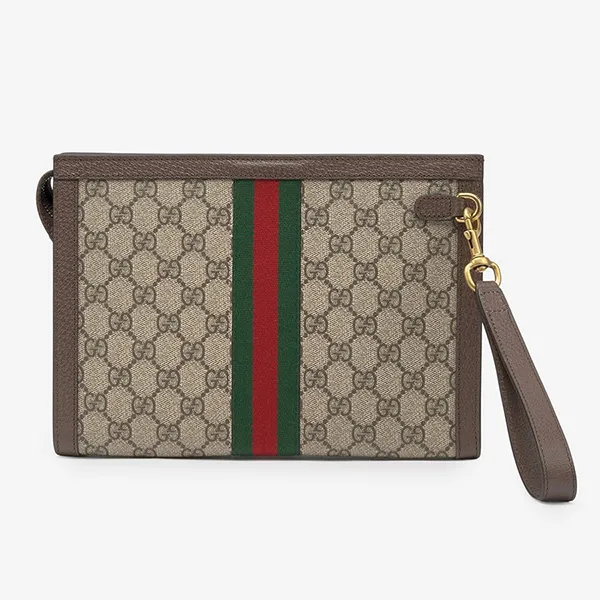 Túi Cầm Tay Nam Gucci Men's Medium Ophidia Pouch 76024396IWT8745 Màu Beige
