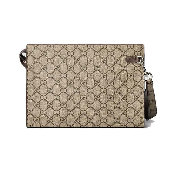 Túi Cầm Tay Nam Gucci Men's Mini Bags & Pouches Bi-Color Small Pouch Màu Nâu Be - Túi xách - Vua Hàng Hiệu