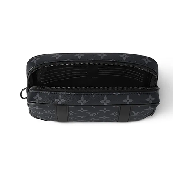 Túi Cầm Tay Nam Louis Vuitton LV M82076 Pochette Kasai Black Màu Đen Xám - Túi xách - Vua Hàng Hiệu