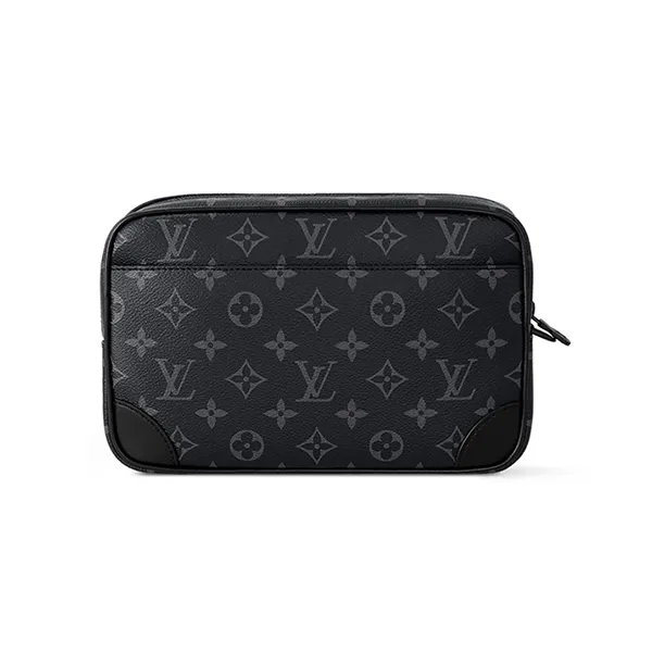 Túi Cầm Tay Nam Louis Vuitton LV M82076 Pochette Kasai Màu Đen Xám