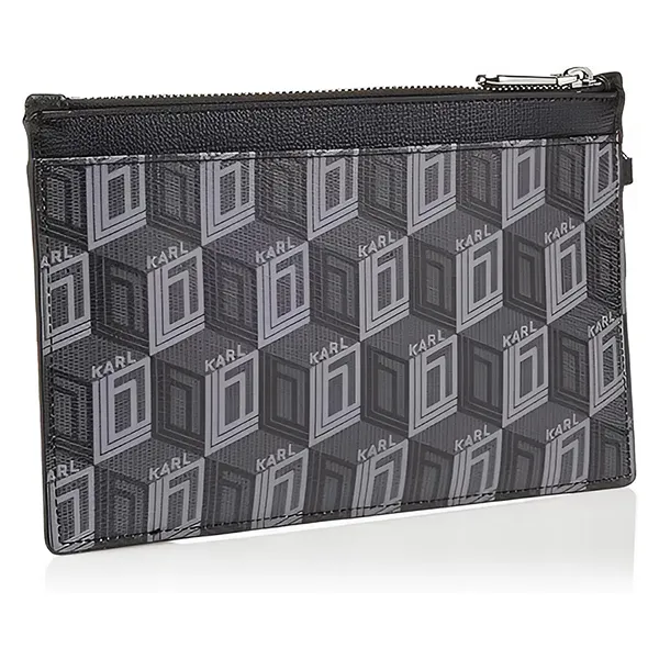 Túi Cầm Tay Nữ Karl Lagerfeld Quilted Wristlet Toiletry Bag Màu Đen - Túi xách - Vua Hàng Hiệu