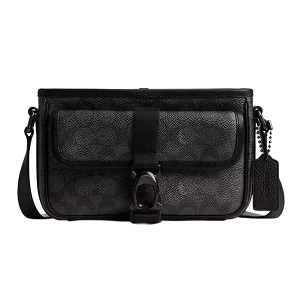 Túi Đeo Chéo Nam Coach Beck Slim Crossbody In Signature Canvas CM337 Màu Đen Xám - Túi xách - Vua Hàng Hiệu