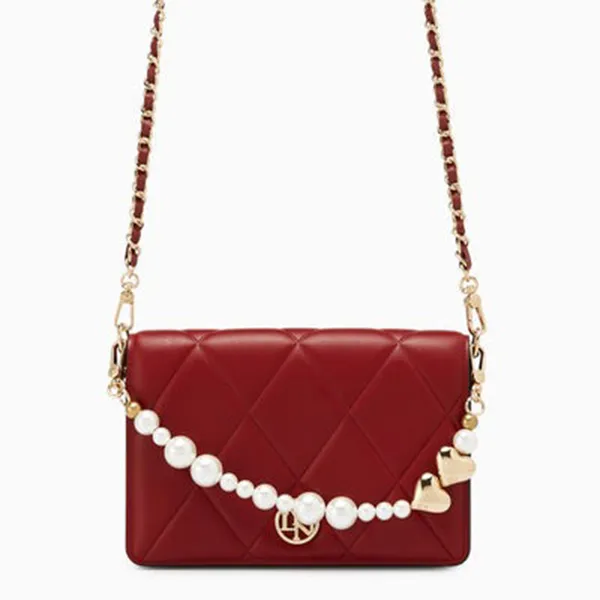 Túi Đeo Chéo Lyn Dahlia Mini Crossbody Bag Red LL25CBF098 Màu Đỏ - Túi xách - Vua Hàng Hiệu