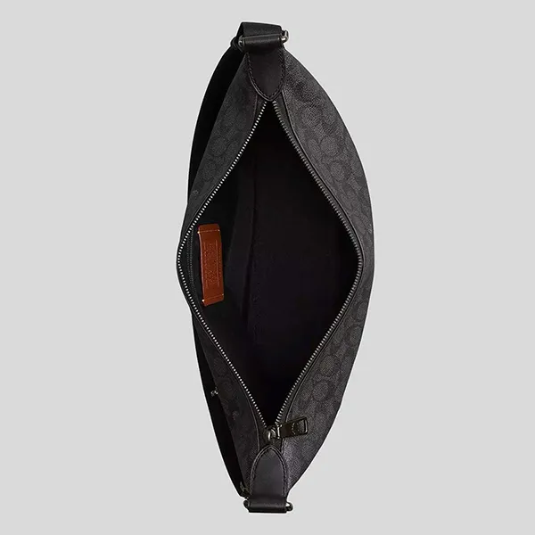 Túi Đeo Chéo Nam Coach Finn Crossbody Bag In Signature Canvas CAJ91 Màu Đen - Túi xách - Vua Hàng Hiệu