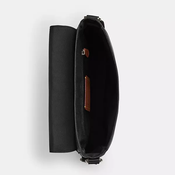 Túi Đeo Chéo Nam Coach Houston Map Bag In Signature Canvas CZ399 Màu Đen