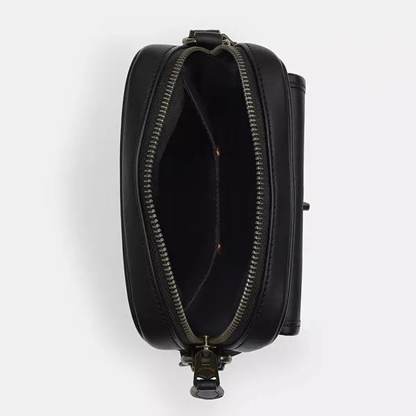Túi Đeo Chéo Nam Coach Turnlock Crossbody Bag In Signature Canvas CAJ30 Màu Đen - Túi xách - Vua Hàng Hiệu