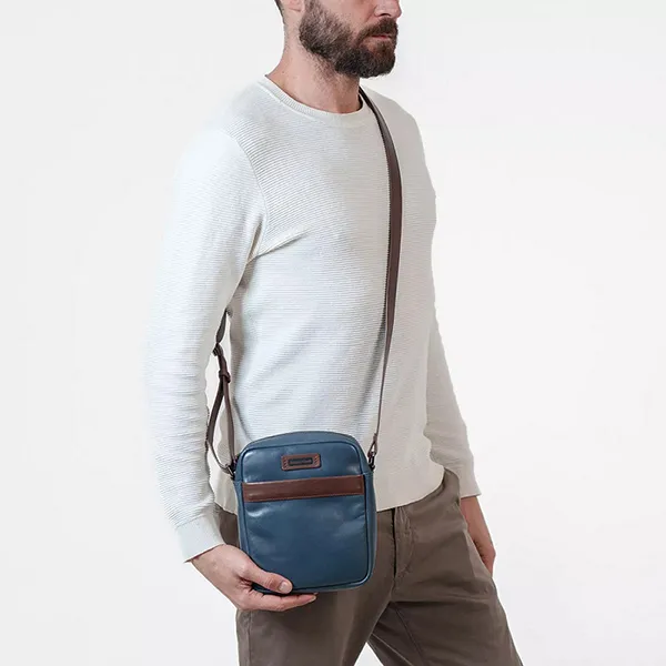 Túi Đeo Chéo Nam Gianni Conti Bag 6052812-627 Màu Xanh Lam