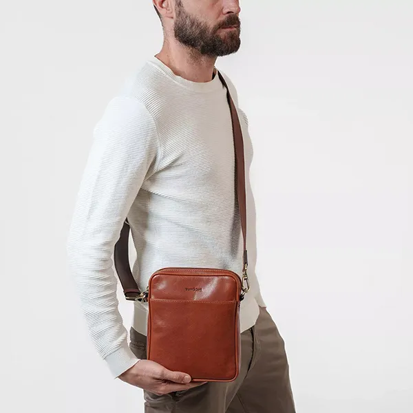 Túi Đeo Chéo Nam Gianni Conti Bag 912154-28 Màu Nâu - Túi xách - Vua Hàng Hiệu