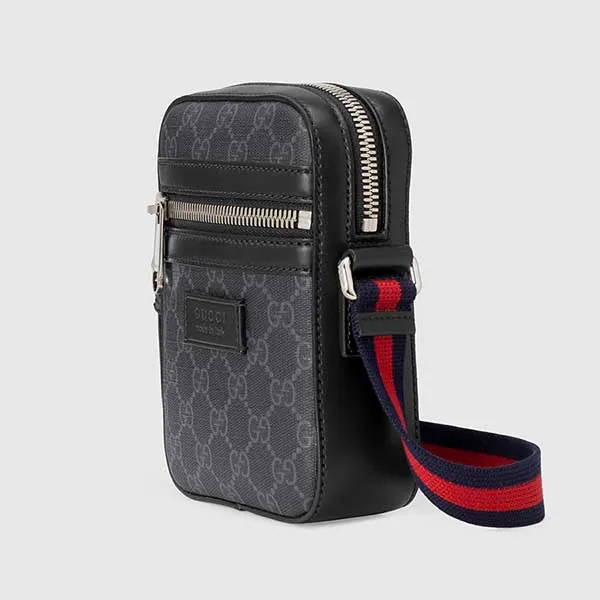 Túi Đeo Chéo Nam Gucci GG Supreme Messenger Black Grey 598103 K5RLN 1095 Màu Đen Ghi - Túi xách - Vua Hàng Hiệu