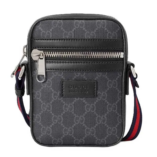 Túi Đeo Chéo Nam Gucci GG Supreme Messenger Black Grey 598103 K5RLN 1095 Màu Đen Ghi - Túi xách - Vua Hàng Hiệu