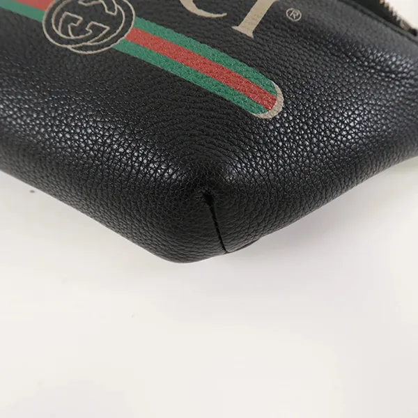Túi Đeo Chéo Nam Gucci Logo-Print Leather Belt Bag Màu Đen - Túi xách - Vua Hàng Hiệu