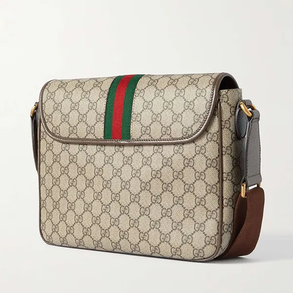 Túi Đeo Chéo Nam Gucci Ophidia Medium Messenger Bag 761741 FACJQ 9741 Màu Nâu/Be - Túi xách - Vua Hàng Hiệu