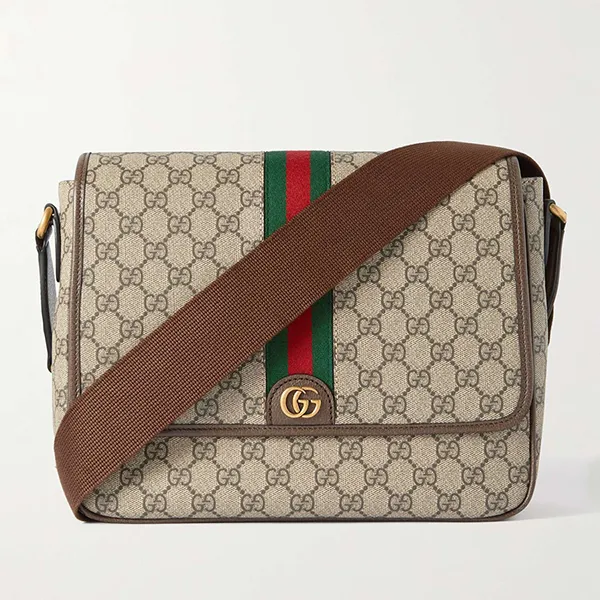 Túi Đeo Chéo Nam Gucci Ophidia Medium Messenger Bag 761741 FACJQ 9741 Màu Nâu/Be - Túi xách - Vua Hàng Hiệu