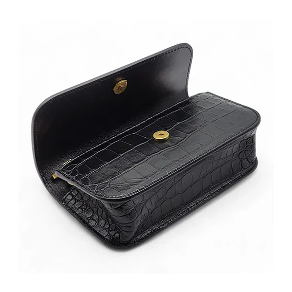 Túi Đeo Chéo Nữ Balenciaga Gossip Wallet On Chain Woc Bag Croc Embossed Calf Leather Black Màu Đen - Túi xách - Vua Hàng Hiệu