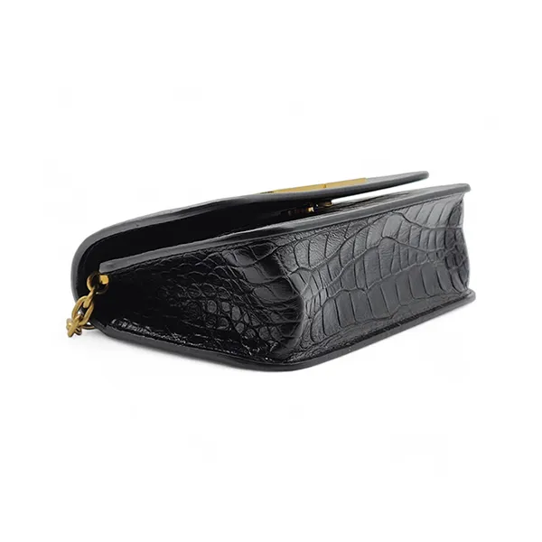 Túi Đeo Chéo Nữ Balenciaga Gossip Wallet On Chain Woc Bag Croc Embossed Calf Leather Black Màu Đen - Túi xách - Vua Hàng Hiệu