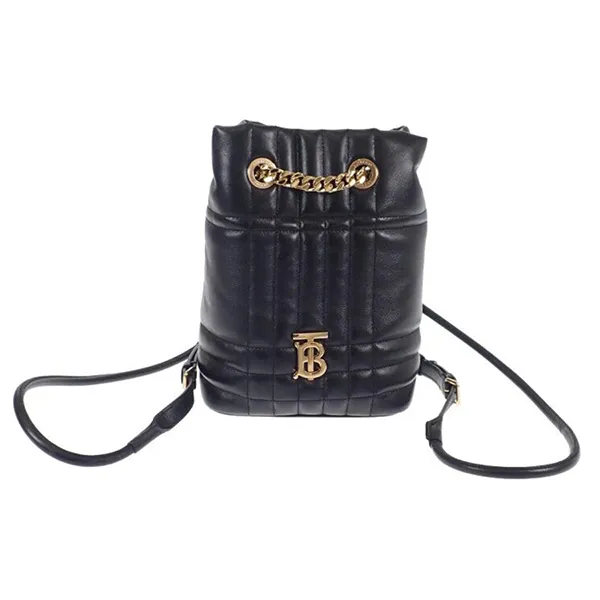 Túi Đeo Chéo Nữ Burberry Bally Ring Laula 5 Backpack Quilting Gold String Black Mini Màu Đen - Túi xách - Vua Hàng Hiệu