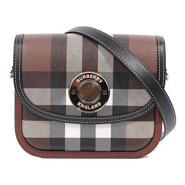 Túi Đeo Chéo Nữ Burberry Elizabeth Small Bag Coated Canvas Small Màu Nâu - Túi xách - Vua Hàng Hiệu