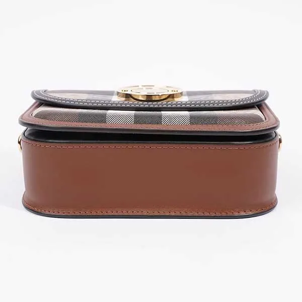 Túi Đeo Chéo Nữ Burberry Elizabeth Small Bag Coated Canvas Small Màu Nâu - Túi xách - Vua Hàng Hiệu
