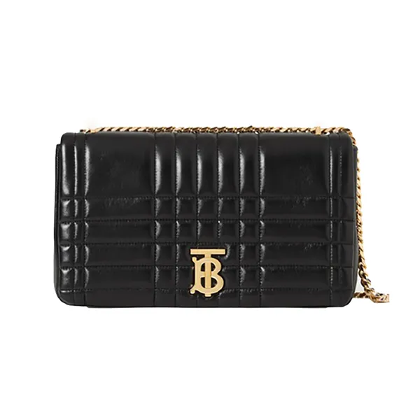 Túi Đeo Chéo Nữ Burberry Medium Lola Quilted Leather Bag In Black With Gold Hardware Màu Đen