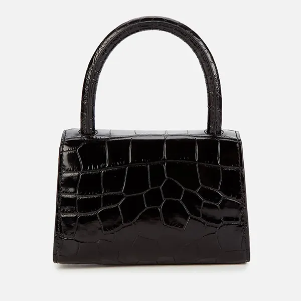 Túi Đeo Chéo Nữ By Far Women's Mini Croco Top Handle Bag Black Màu Đen - Túi xách - Vua Hàng Hiệu