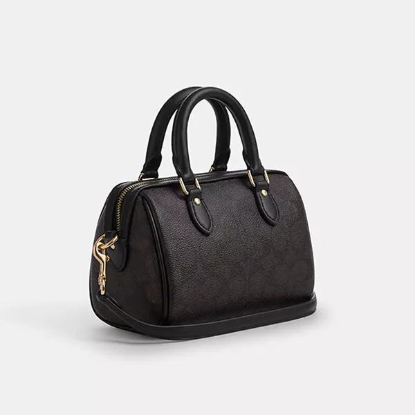 Túi Đeo Chéo Nữ Coach Mini Rowan Satchel Crossbody CW329 Màu Nâu Đen