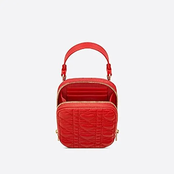 Túi Đeo Chéo Nữ Dior Stitched Lambskin Phone Holder Lady S0872ONGH_M030CM Màu Đỏ