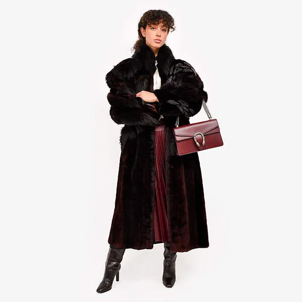 Túi Đeo Chéo Nữ Gucci Burgundy Leather Small Dionysus Shoulder Bag Màu Đỏ Đô - Túi xách - Vua Hàng Hiệu