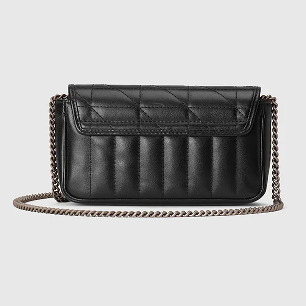 Túi Đeo Chéo Nữ Gucci GG Marmont Super Mini Bag Black 476433-DTD5N-1000 Màu Đen - Túi xách - Vua Hàng Hiệu