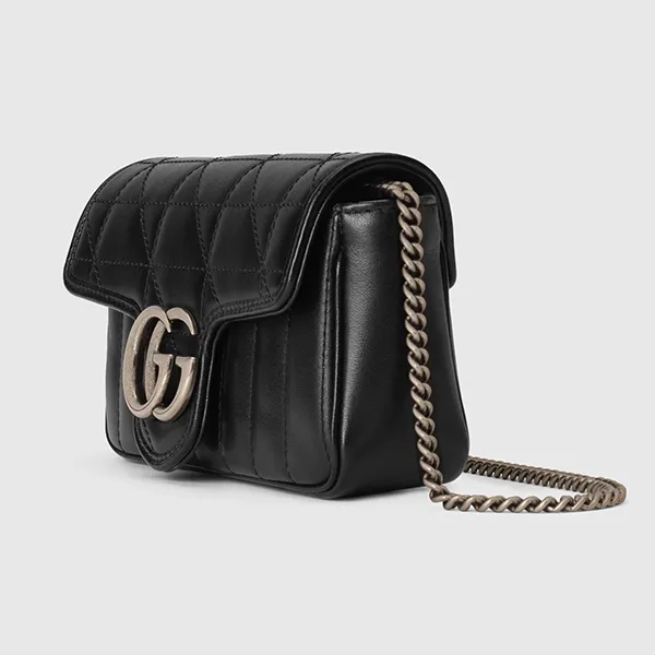 Túi Đeo Chéo Nữ Gucci GG Marmont Super Mini Bag Black 476433-DTD5N-1000 Màu Đen - Túi xách - Vua Hàng Hiệu