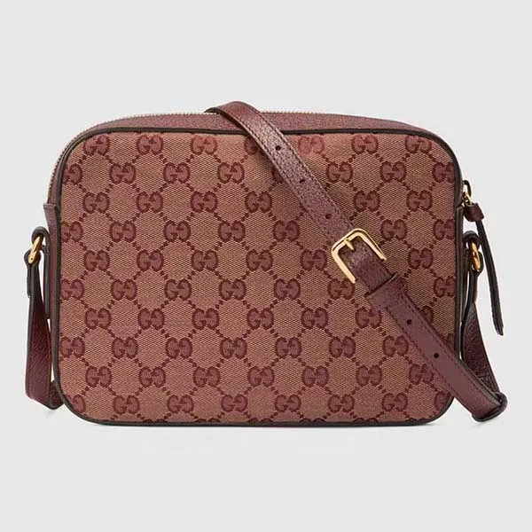 Túi Đeo Chéo Nữ Gucci Horsebit 1955 GG Burgundy 645454 9Y9NG 9865 Màu Đỏ - Túi xách - Vua Hàng Hiệu