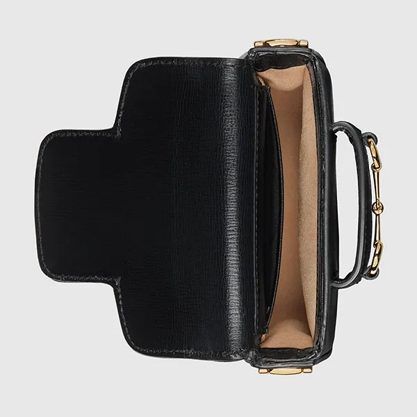 Túi Đeo Chéo Nữ Gucci Horsebit 1955 Nano Bag 760253 AAA7G 1000 Màu Đen - Túi xách - Vua Hàng Hiệu