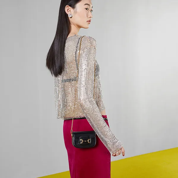 Túi Đeo Chéo Nữ Gucci Horsebit 1955 Nano Bag 760253 AAA7G 1000 Màu Đen - Túi xách - Vua Hàng Hiệu