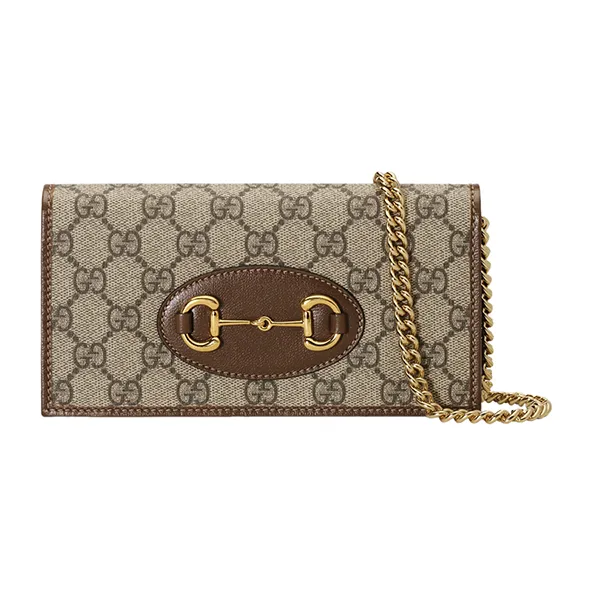 Túi Đeo Chéo Nữ Gucci Horsebit 1955 Wallet On Chain 621892 92TCG 8563 Màu Be - Túi xách - Vua Hàng Hiệu