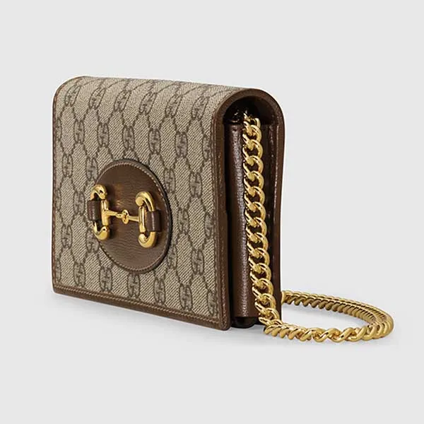 Túi Đeo Chéo Nữ Gucci Horsebit 1955 Wallet On Chain 621892 92TCG 8563 Màu Be - Túi xách - Vua Hàng Hiệu