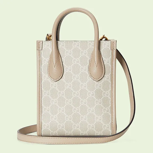 Túi Đeo Chéo Nữ Gucci Supreme Interlocking G Mini Bag 671623-UULBT-9683 Màu Beige - Túi xách - Vua Hàng Hiệu