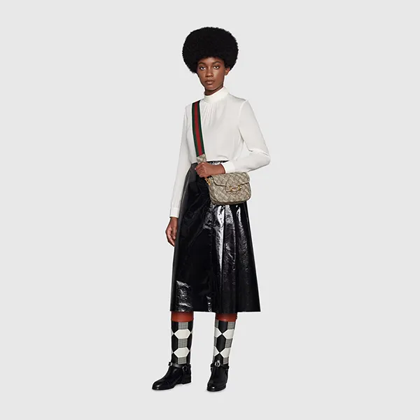 Túi Đeo Chéo Nữ Gucci x Balenciaga The Hacker Project Mini Horsebit 1955 658574-ULZAG-9759 Màu Xám - Túi xách - Vua Hàng Hiệu