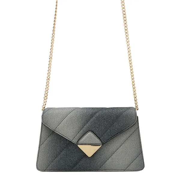 Túi Đeo Chéo Nữ Lyn Carrie M Crossbody Bag - Glitter Black LL25FBF018 Màu Đen Xám - Túi xách - Vua Hàng Hiệu