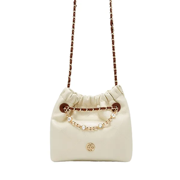 Túi Đeo Chéo Nữ Lyn Fontia Ime Mini Crossody Bag Ivory LL25CBF964 Màu Trắng Nâu