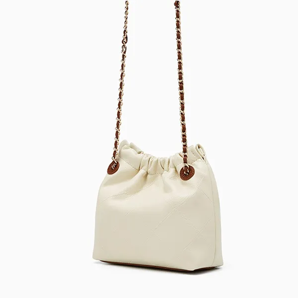 Túi Đeo Chéo Nữ Lyn Fontia Ime Mini Crossody Bag Ivory LL25CBF964 Màu Trắng Nâu