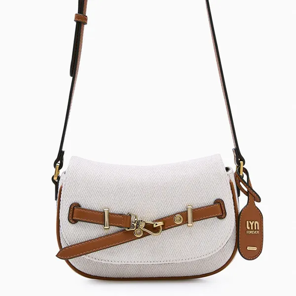 Túi Đeo Chéo Nữ Lyn Jane Crossbody Bag Ivory LL25CBF101 Màu Trắng Nâu