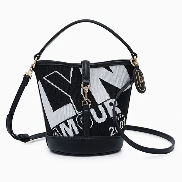 Túi Đeo Chéo Nữ Lyn Jayla Bucket Bag Black Variation 2 L25FBWB015 Màu Đen - Túi xách - Vua Hàng Hiệu