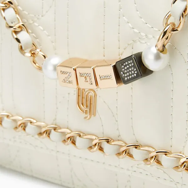 Túi Đeo Chéo Nữ Lyn Mika Infinite Mini Crossbody Bag Ivory LL25FBM032 Màu Trắng