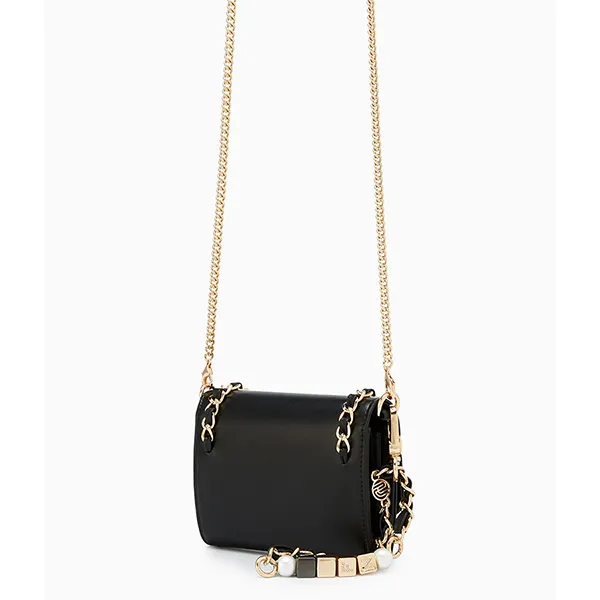 Túi Đeo Chéo Nữ Lyn Mika Infinite Short Wallet - Black LL25FWM010 Màu Đen - Túi xách - Vua Hàng Hiệu