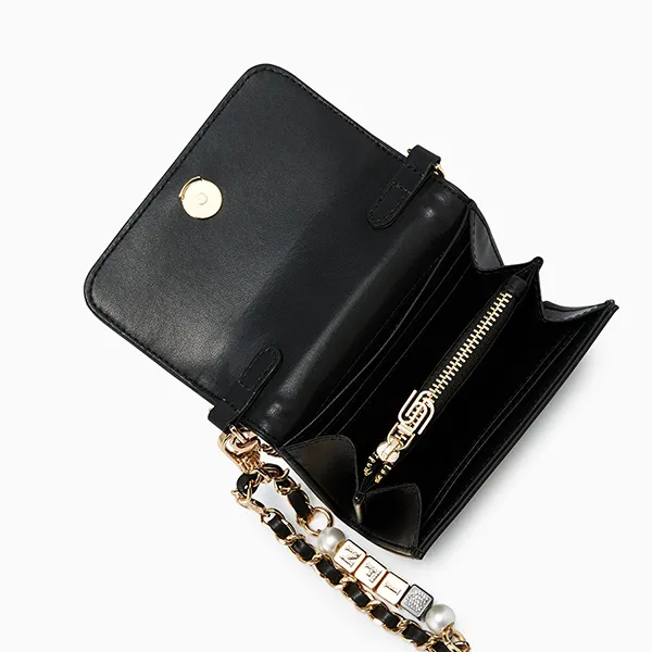 Túi Đeo Chéo Nữ Lyn Mika Infinite Short Wallet - Black LL25FWM010 Màu Đen - Túi xách - Vua Hàng Hiệu