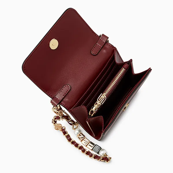 Túi Đeo Chéo Nữ Lyn Mika Infinite Wallet On Chain - Dark Red LL25FWM010 Màu Đỏ - Túi xách - Vua Hàng Hiệu