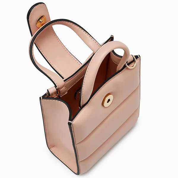 Túi Đeo Chéo Nữ Lyn Nyxia Infinite Puffy Mini Tote Bag Light Pink LL25CBM261 Màu Hồng