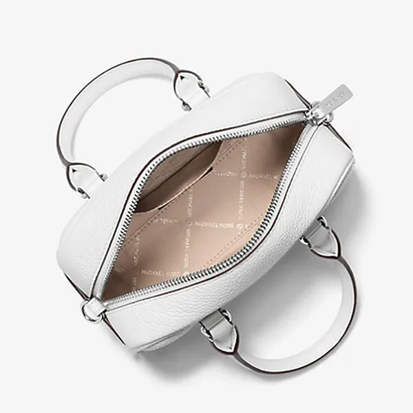 Túi Đeo Chéo Nữ Michael Kors MK Thompson Extra-Small Pebbled Leather Satchel 35S5S7OC0L Màu Trắng